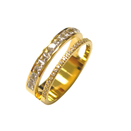 Stacked Diamond Ring