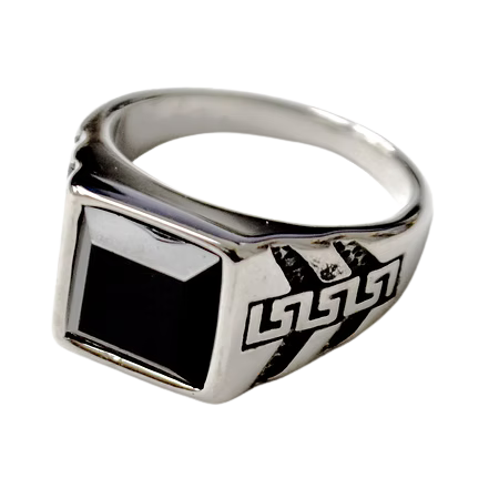 Onyx Greece Flat Top Ring