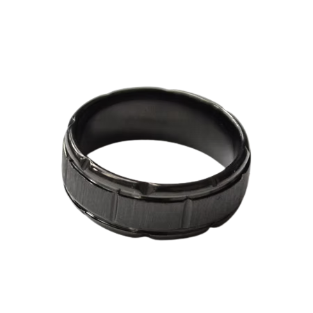 Textured Black Ring