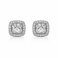 Cluster Studs Sterling Silver CZ