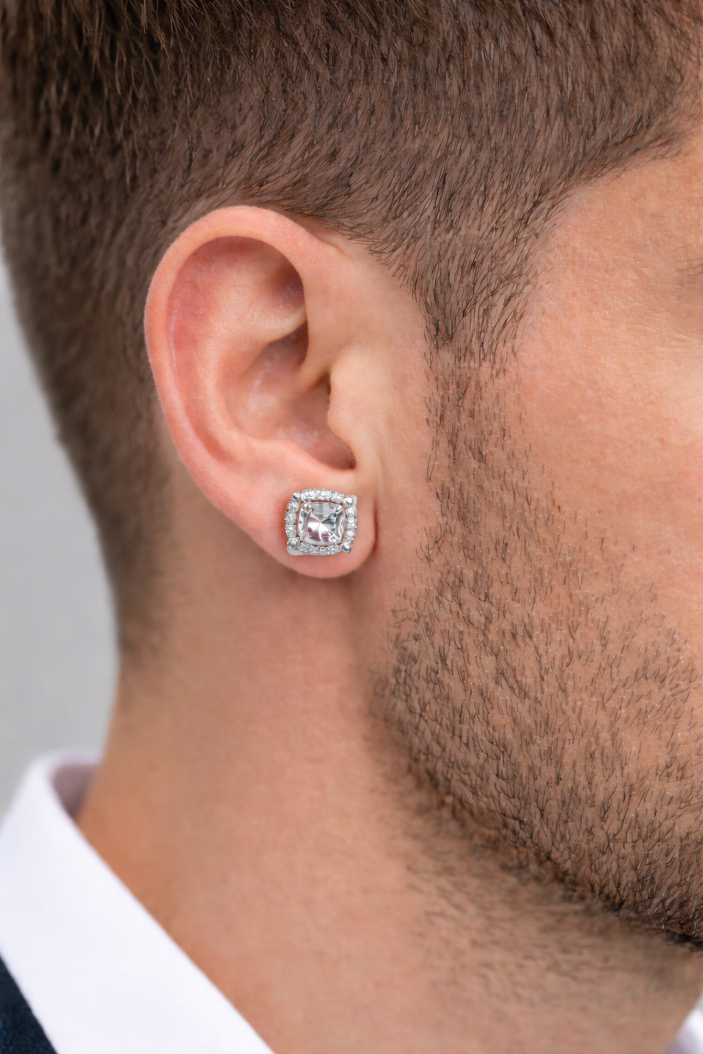 Cluster Studs Sterling Silver CZ