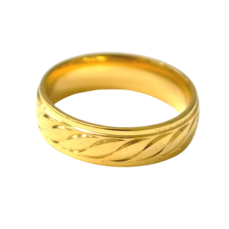 Ribbed Gold RIng