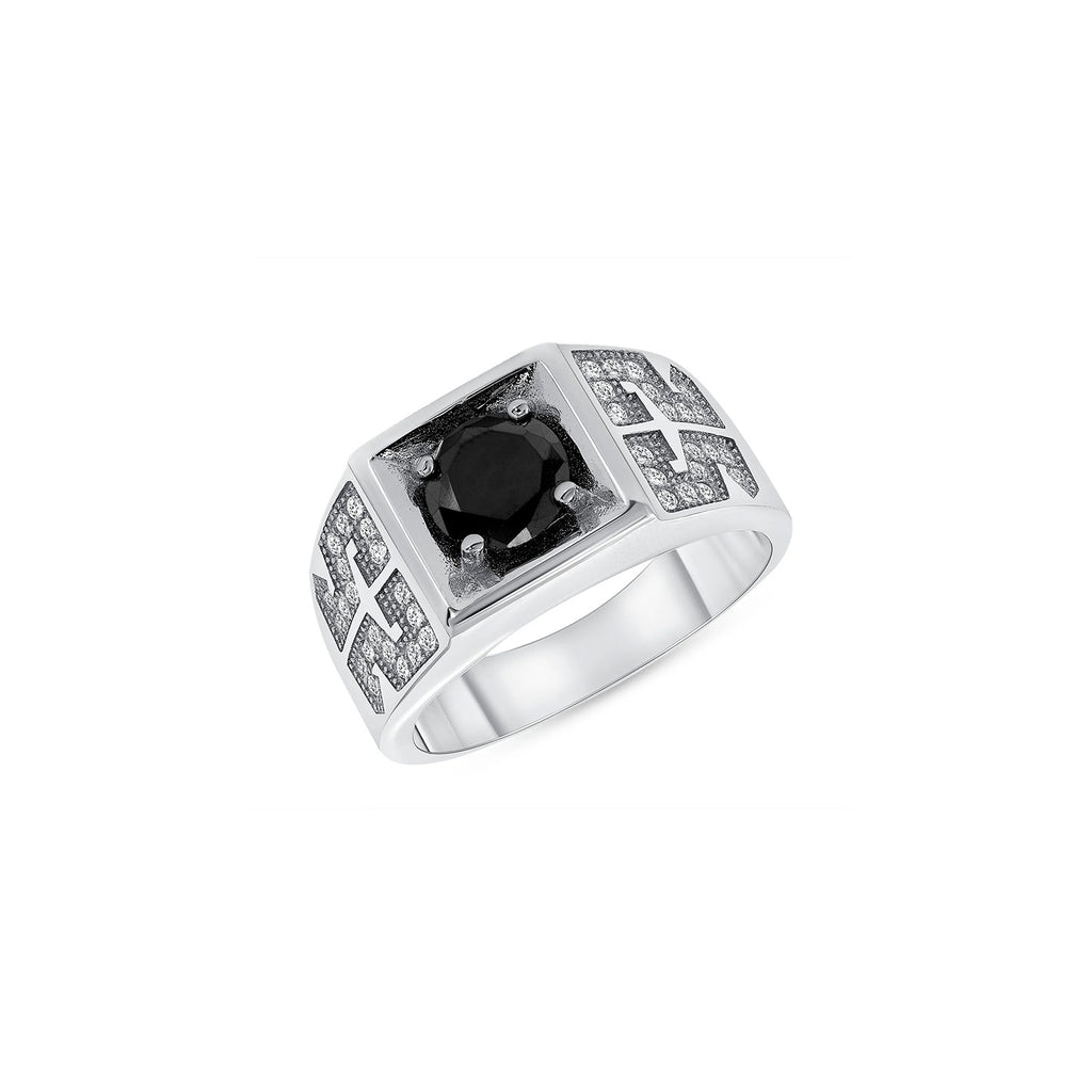 BLACK CUBIC ZIRCONIA ROUND