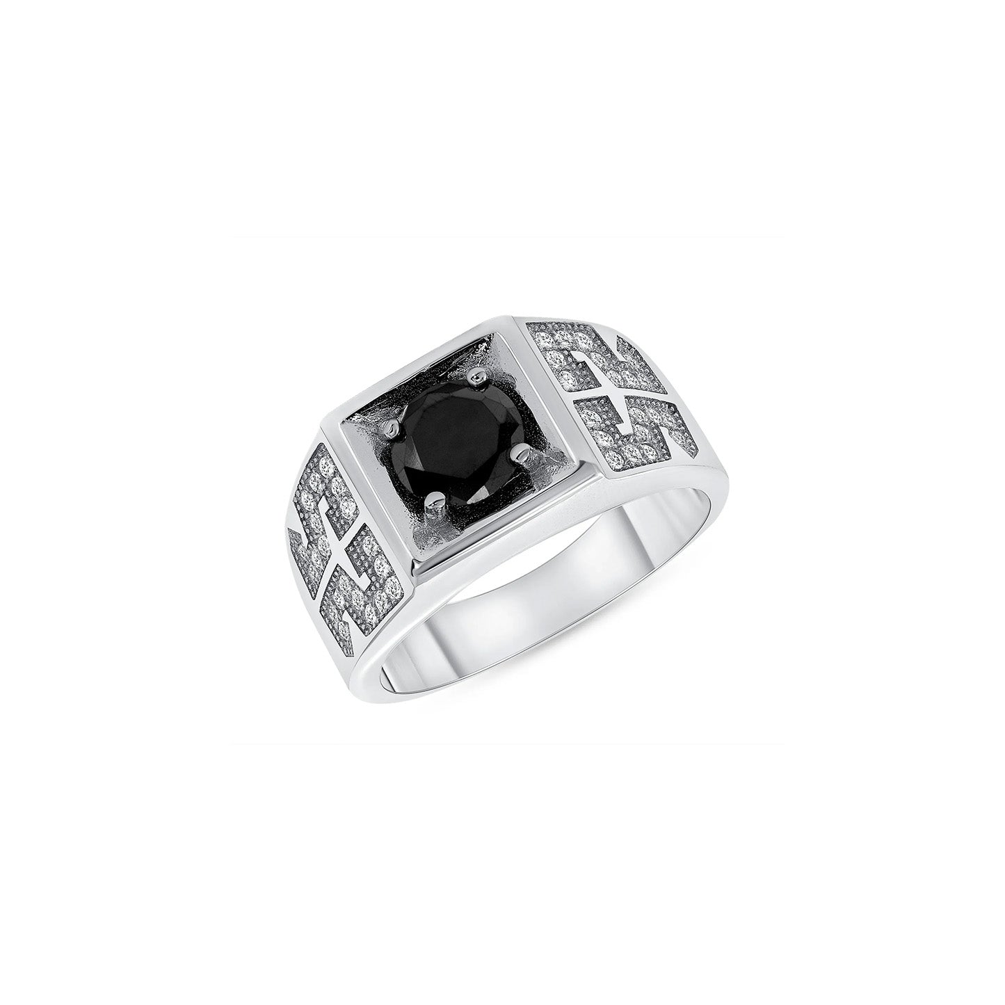 BLACK CUBIC ZIRCONIA ROUND