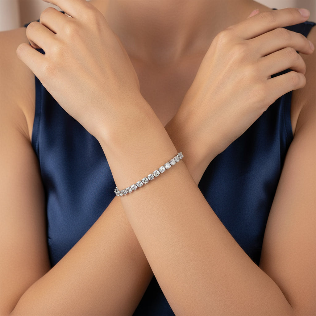 Tennis Bracelet Sterling Silver 4MM