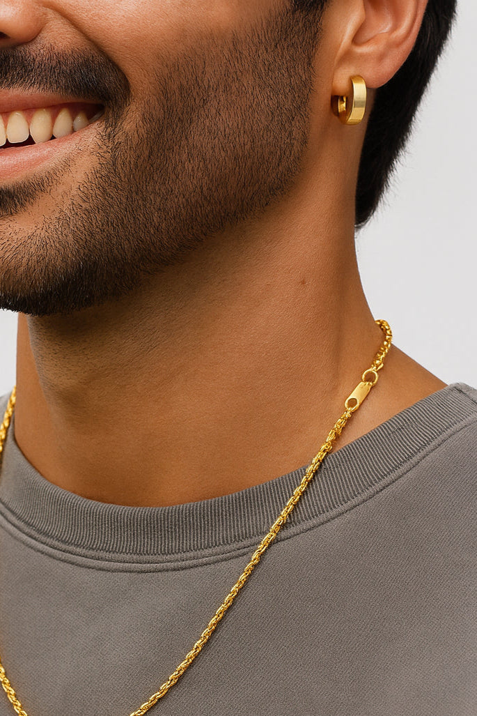 925 Sterling Silver Gold Plated Huggie Hoops