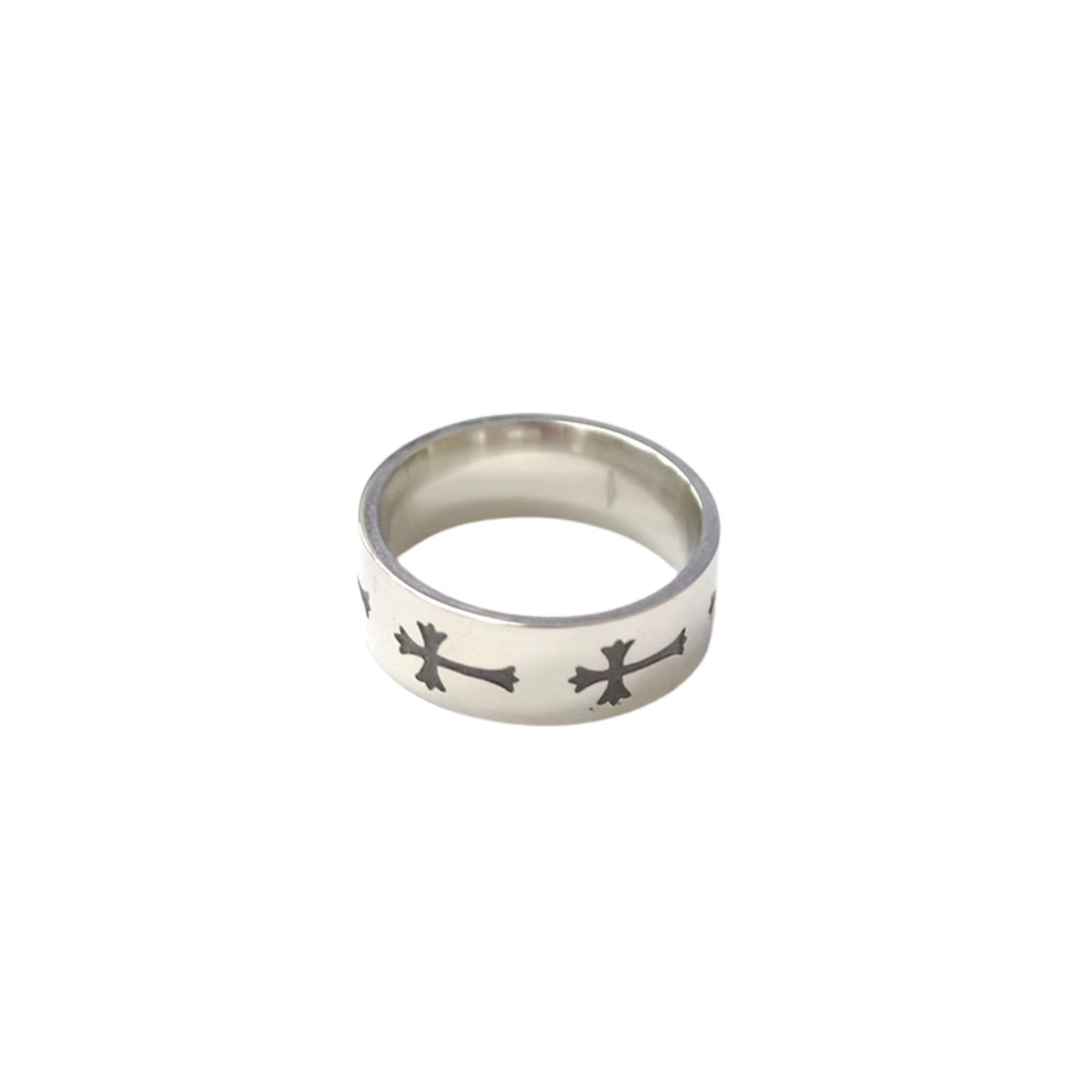 Cross Steel RIng
