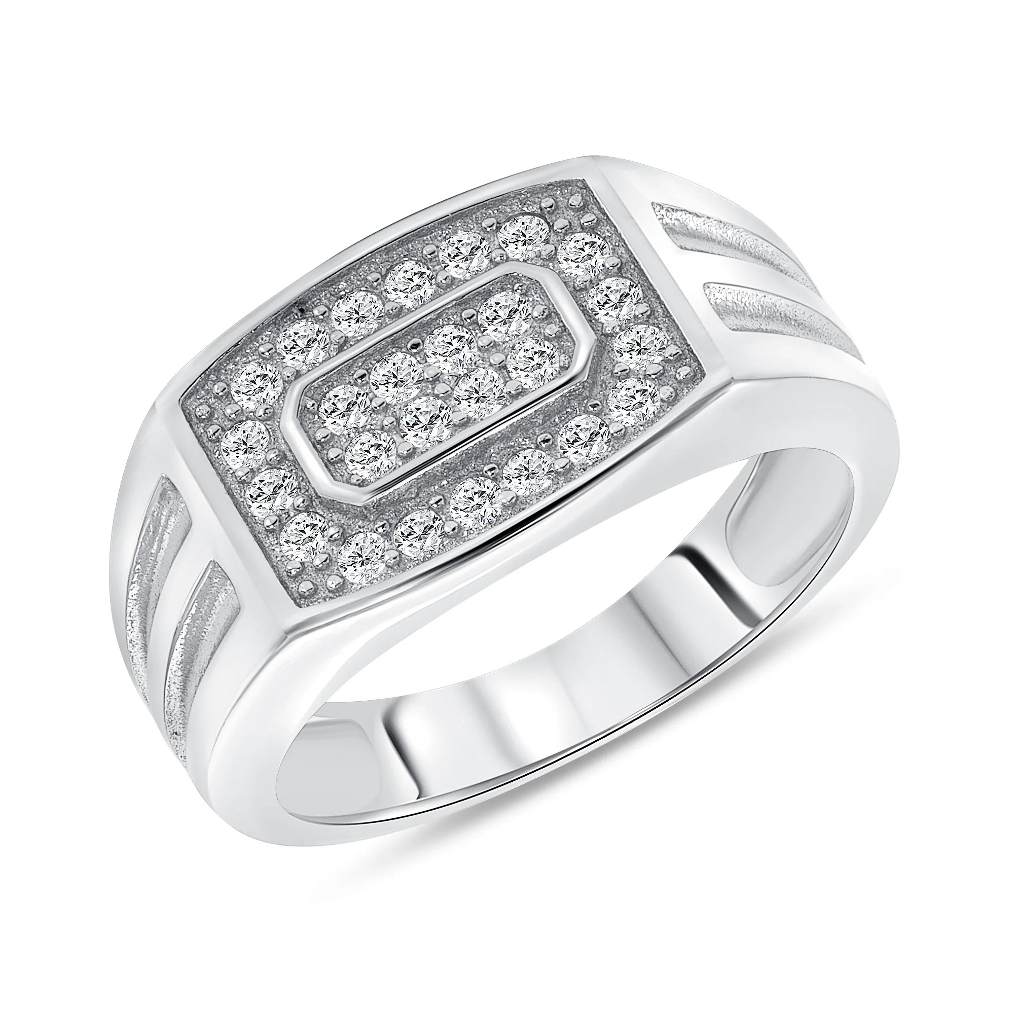 RECTANGULAR CUBIC ZIRCONIA RING