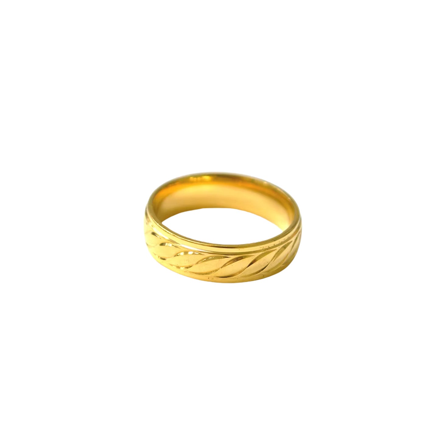 Ribbed Gold RIng