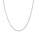 Rope Chain Sterling Silver Necklace 3.4 MM