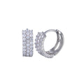 Diamond CZ Mens Hoops Huggies