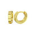 925 Sterling Silver Gold Plated Huggie Hoops