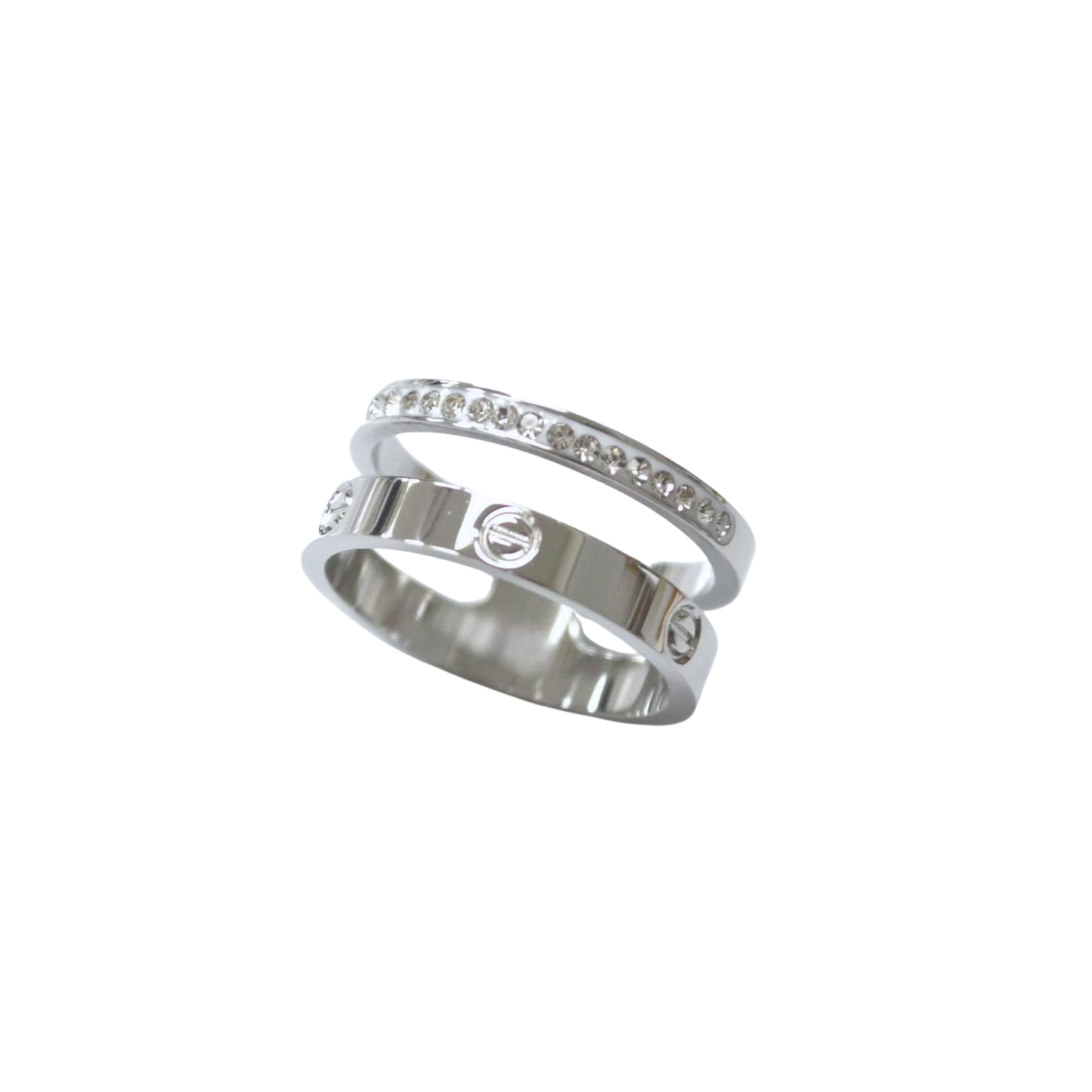 Double Band CZ Ring