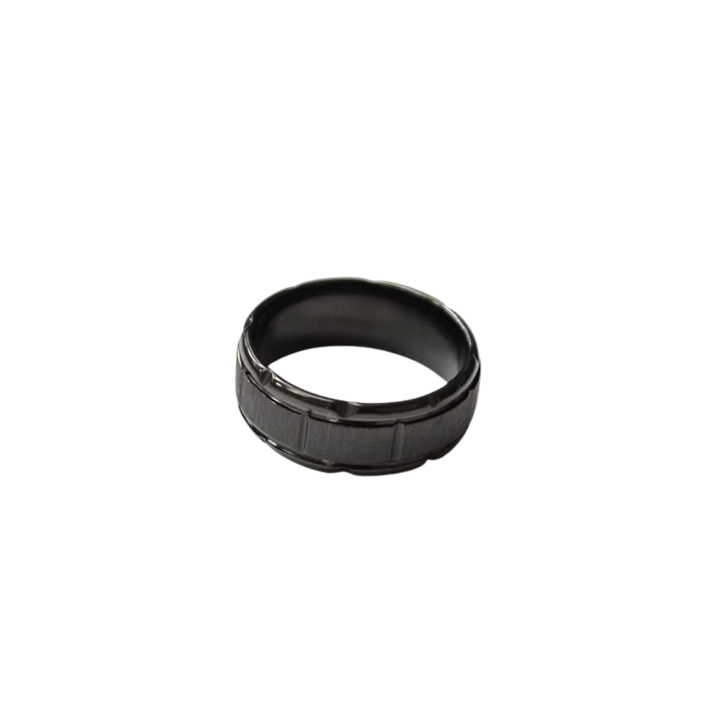 Textured Black Ring