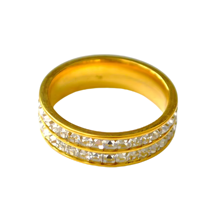 Double Diamond Band RIng