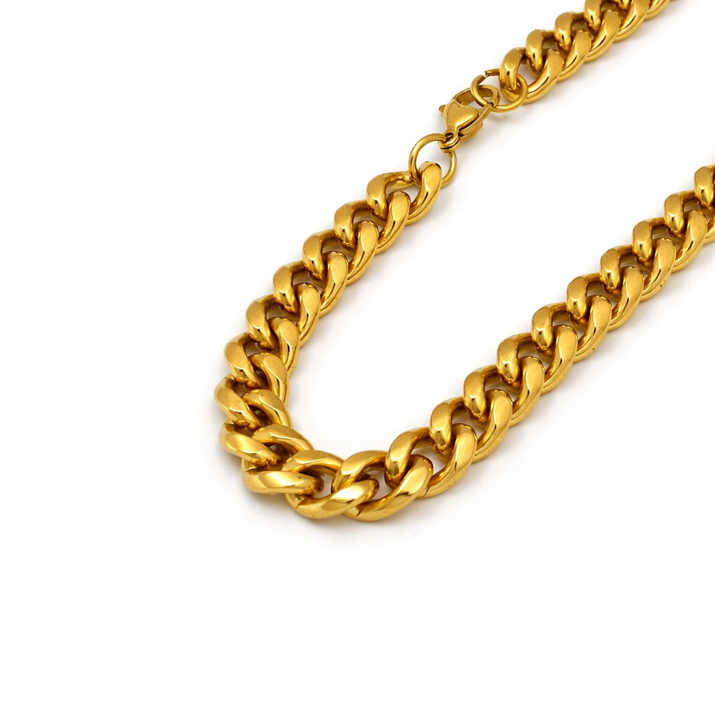 10mm Gold Cuban Curb Chain