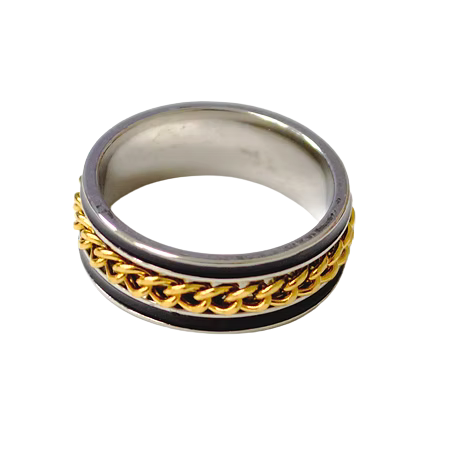 Black / Gold Fidget RIng