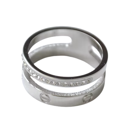Double Band CZ Ring