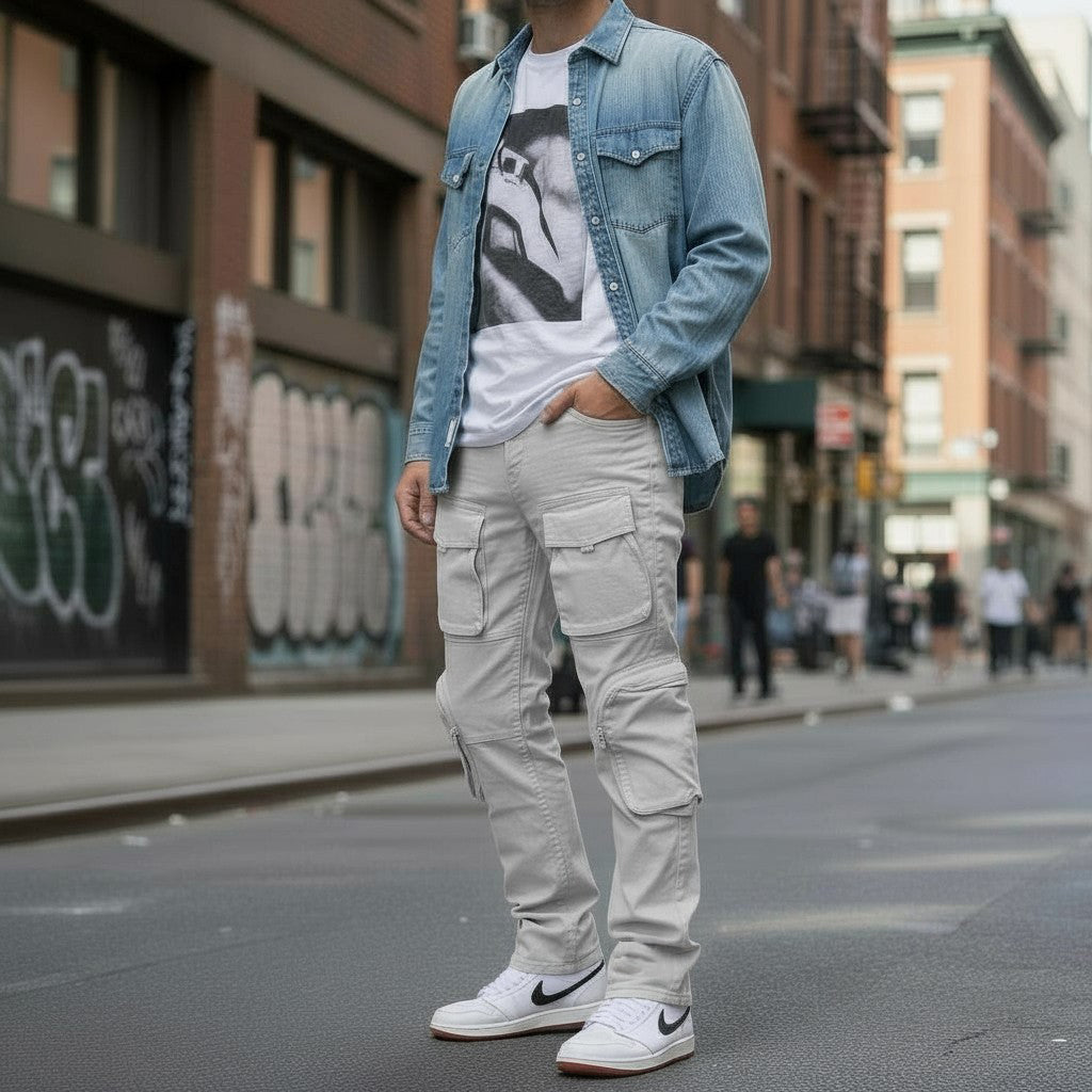 Pocket Cargo Stack Pants