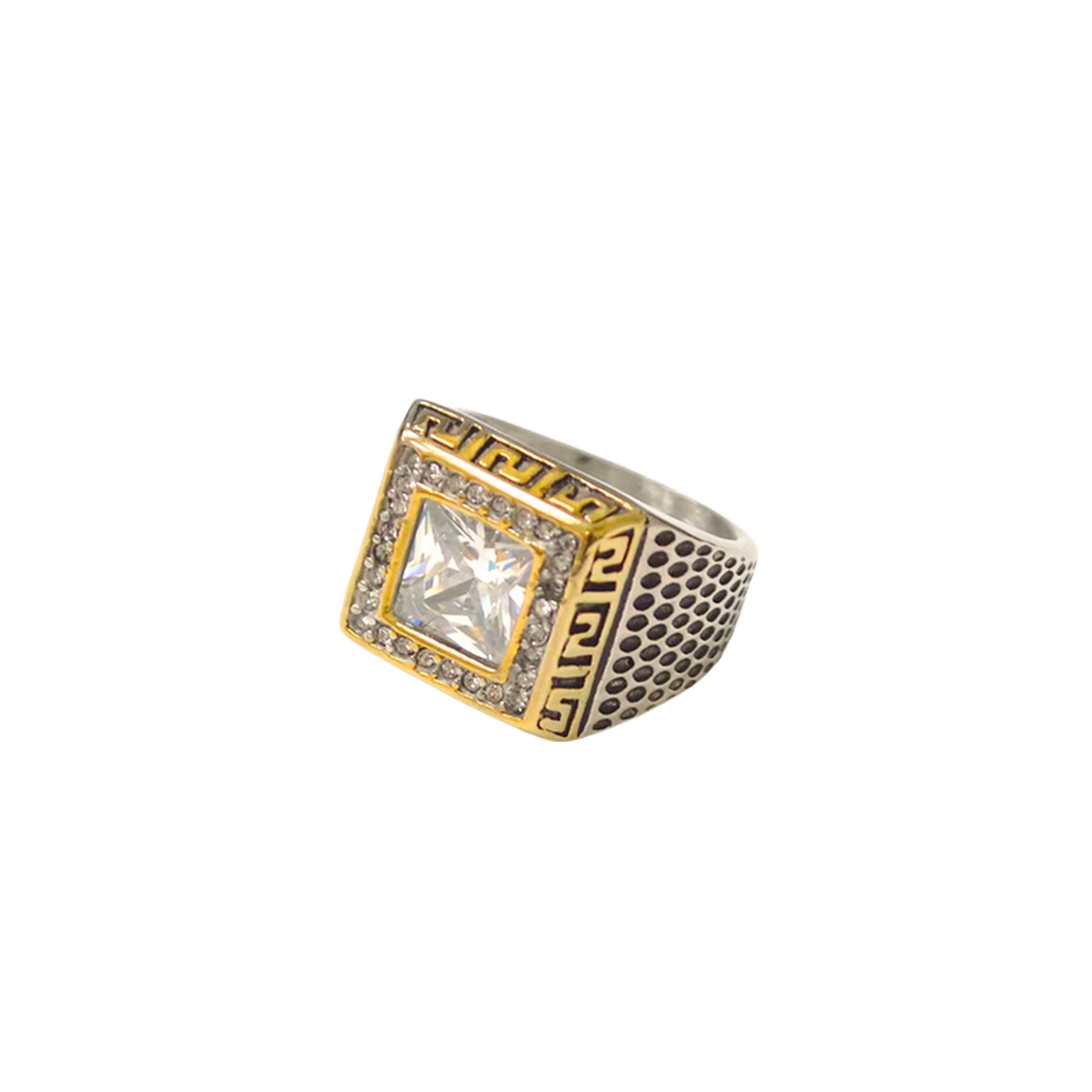 Solitare Diamond Mixed Metal Ring